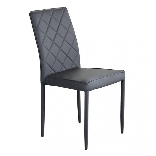 prezzo Blossom Stuhl 41x50x91 h cm aus dunkelgrauem Kunstleder