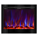 Camino Elettrico da Incasso 63,3x77,1x14,17 cm Effetto Fiamma 1500W Colorado Nero