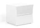 Comodino 2 Cassetti 50x40x41,3 cm Arco Bianco Lucido