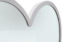 Specchio Glam Bianco Double Heart 65x2x50 Misura Interna 60x45 cm in Ferro e MDF Bianco