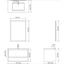 Mobile Bagno Sospeso 80 cm Lavabo e Specchio Milano Rovere