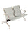 Bozzini Silver Bürobank für Wartezimmer 2 Sitze aus Stahl