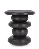 Tavolino Ø 40x45 cm Caffèblack in Legno Black