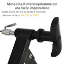 Rullo per Bicicletta Pieghevole con 5 Velocità per Allenamento Indoor 