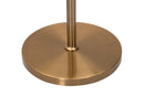 Lampada da Terra Ottoman Ø40x158 cm in Ferro e Vetro e Tessuto Oro e Bianco