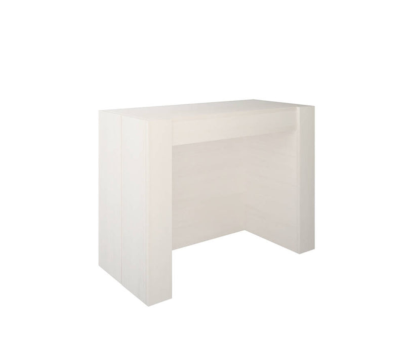 Consolle Tavolo Allungabile in Melamina 42/302x95x76cm TFT  Moon Bianco Cenere