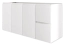 Mobile Bagno Sospeso 100 cm Lavabo e Specchio Tavassi Urano Bianco Lucido
