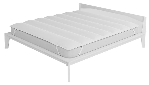 prezzo Doppelt gepolsterter, gesteppter Topper mit weißen Mikrofaser-Gummibändern