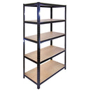 Set 3 Scaffali Senza Bulloni 90x45x180 cm in Acciaio Nero  