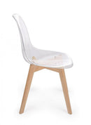 Set 4 Sedie 52x47x82h cm Easy Trasparente 