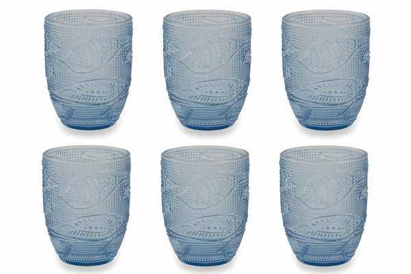 prezzo Set 6 Gläser Ø8x10,5 cm in Glas Villa d'Este Home Tivoli Fish