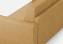 Divano 2 Posti 152x85x85 cm Yasel in Tessuto Ocra