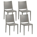 Set 4 Sedie 46x56x82 cm Mosk polipropilene grigia