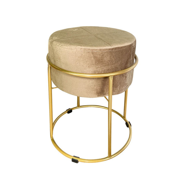 Samtpouf Taube 44x38 cm mit goldfarbener Metallstruktur acquista