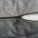 Poltrona Letto Singolo Reclinabile con Cuscino Sfoderabile in Tessuto Effetto Lino Grigio  