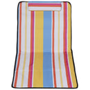 Set 2 Sdraio da Spiaggia 53x124x35-45 cm con Schienale Regolabile e Poggiatesta Multicolore   
