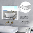 Specchio Bagno con LED a 3 Temperature e Interruttore Touch 70x50 cm Antiappannamento 