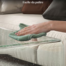 Tavolino da Salotto in Vetro Temperato Design Monoblocco Moderno 100x50x35 cm  