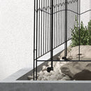 Recinzione Esterna a 4 Pannelli 348x110 cm con 8 Picchetti In Acciaio Nero  