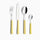 Servizio Set di Posate 24 pezzi in Acciaio Inox Eme Brio Giallo 62