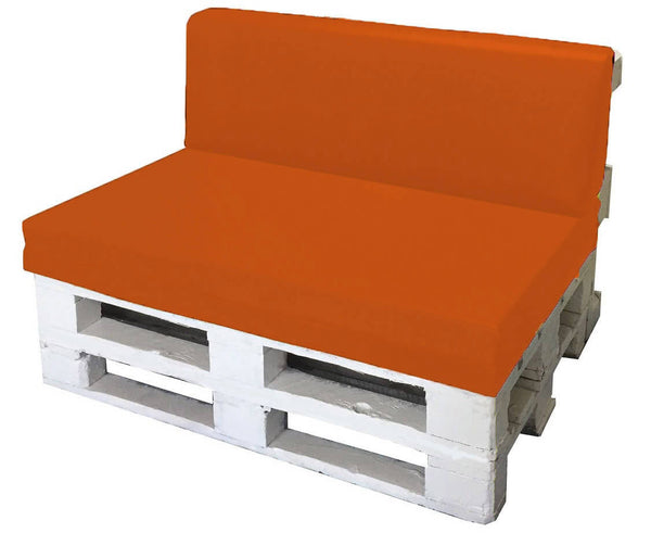 sconto Kissen für Paletten 120 x 80 cm Sitz und Rücken aus Avalli Orange Polyester