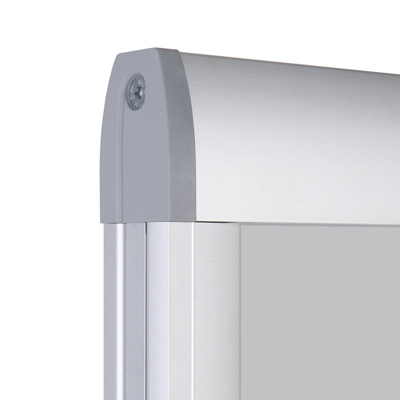 Espositore Pubblicitario Biffaciale 62,4X112X96 cm in Alluminio da Esterno Antivento Silver