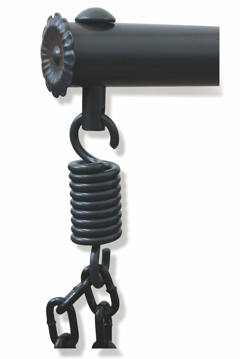 Amaca Dondolina da Giardino in Metallo e Polyrattan Soriani Goccia Nera e Rossa