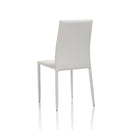 Set 4 Sedie 43,5x46,5x90,5 cm in Similpelle Bianco