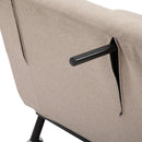 Poltrona Letto Singolo Trasformabile 75x70x75 cm in Tessuto  Beige