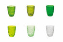 Set 6 Bicchieri Ø8x10 cm in Vetro Villa d'Este Home Tivoli Jungle Multicolor