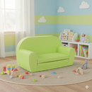 Divano Sofà per Bambini 80x31x50 cm in Tessuto Cotone Verde