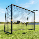 Porta da Calcio 3x1,2x2 m con Rete e Imbottitura in EPE Giallo      