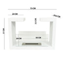 Camino a Bioetanolo da Terra Venus Free Standing Geometrico e Vetri Protettivi Serbatoio 850 ml in Acciaio Verniciato Bianco      