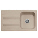 Lavello 86x50 cm reversibile 1 vasca gocciolatoio avena Samet