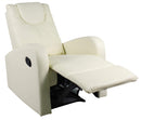 Poltrona Relax Manuale Reclinabile in Similpelle Vandi Panna