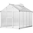 Serra da Giardino per Piante con Tetto Apribile e Porta Scorrevole Trasparente 242x190x195 cm 