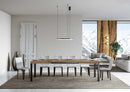  Tavolo Allungabile 140-400x90x77 cm Everyday Quercia Natura Gambe Antracite