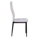 Set 4 Sedie 42x52x98 cm in Tessuto Milano Grigio Chiaro