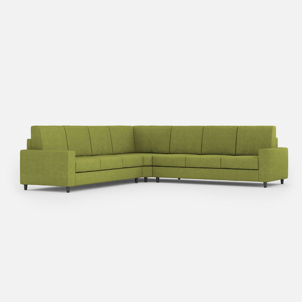prezzo Divano Angolare 7 Posti 286x286x85 cm Sakar in Tessuto Verde