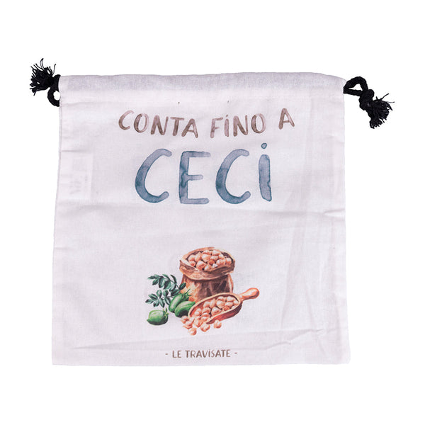 sconto Sacchetto Ceci 25x25 cm in Cotone VdE Tivoli 1996 Le Travisate Bianco