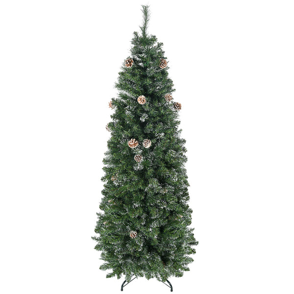 acquista Albero di Natale Artificiale 180 cm 618 Rami con Pigne Verde