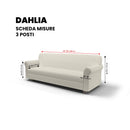 Copridivano Elasticizzato in Poliestere Dahlia Marrone Varie Misure