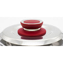 Coperchio Magico Antiodore Ventur Magic in Acciaio Inox Pomolo in Bachelite Rosso Varie Misure