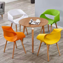 Set 4 Sedie in Polipropilene 45x71x60 cm Gambe in Faggio Fold Nero