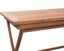 Tavolo Pieghevole da Giardino 80x150xH75 cm in Teak Legno naturale