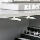 Armadietto Multiuso 2 Cassetti 3 Ante 80x38x80 cm in MDF  Grigio e Bianco