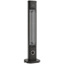 Riscaldatore Elettrico a Infrarossi 2000 W 30,5x25x104,6 cm con Custodia e IP65 in Metallo Nero      