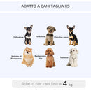 Trasportino Zaino 2 in 1 per Cani e Gatti 42x25x55 cm con Tasche e Maniglia Telescopica Blu
