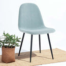 Set 4 Sedie 43x42x86 cm in Tessuto Bella Azzurro Pastello