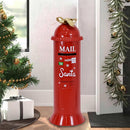 Cassetta Postale di Babbo Natale Letterina Rosso Decorazione Natalizia 30x89 cm